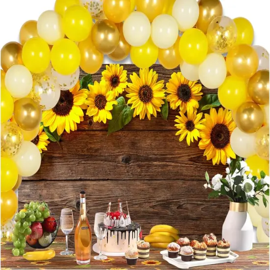 7x5FT Sunflower Birthday Party Decorations Sunflowers Flowers Fall Party {2}
