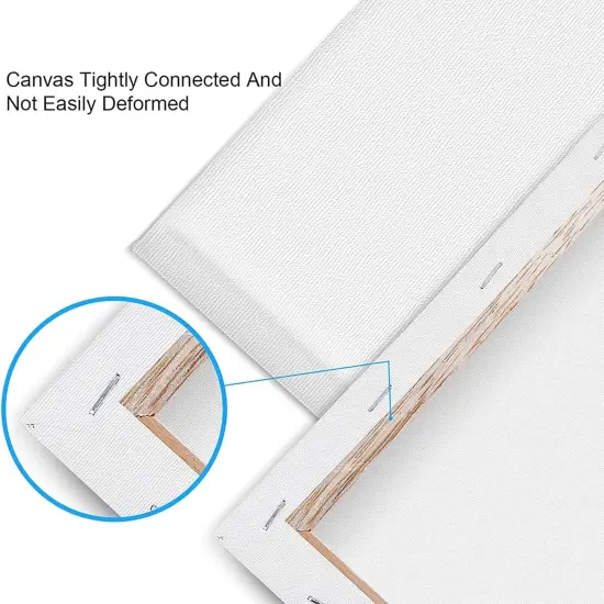 40Pack Stretched Canvas for Painting 8x10, Blank White Canvases for Painting - Primed Cotton, Art Canvases for Oil, Acrylic & Watercolor Paint. {2}