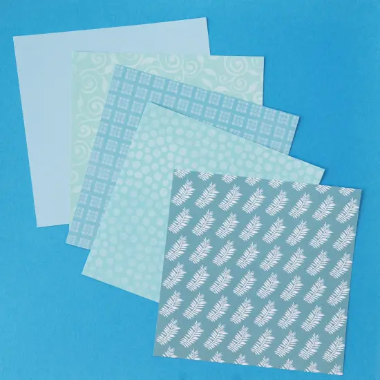 Colorbok Single-Sided Printed Cardstock 6"X6" 100/Pkg-Teal Promenade, 10 Designs/10 Each {6}