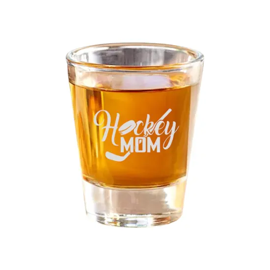 2oz Hockey Mom Shot Glass {1}