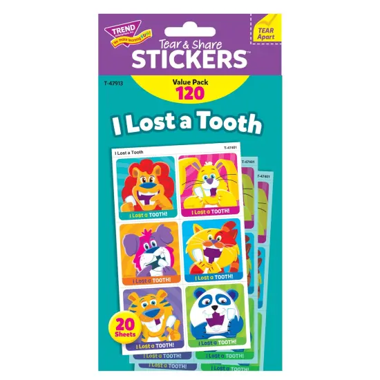 I Lost A Tooth Sticker Tear & Share Value Pack {1}