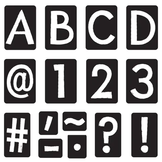 Black 4in Tiles Uppercase Letters {1}