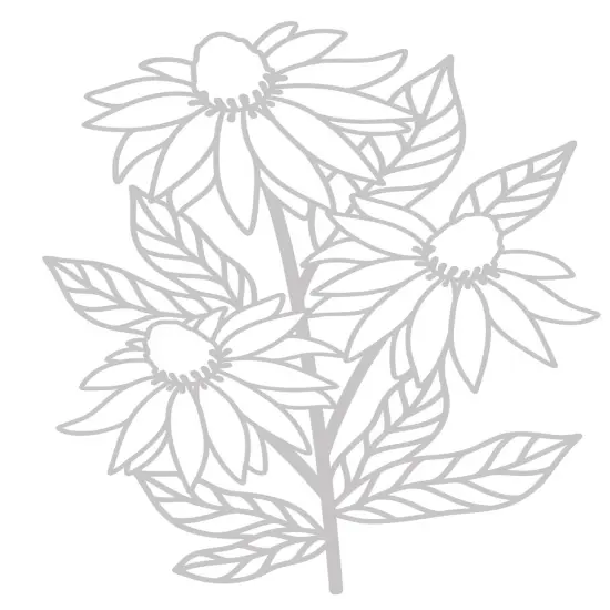 Crafter's Companion Mask-Classic Echinaceas {3}