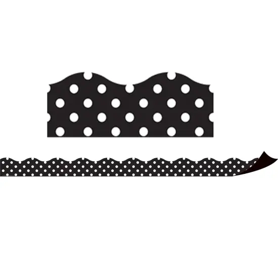 Magnetic Borders, Black Polka Dots, 24 Feet {1}