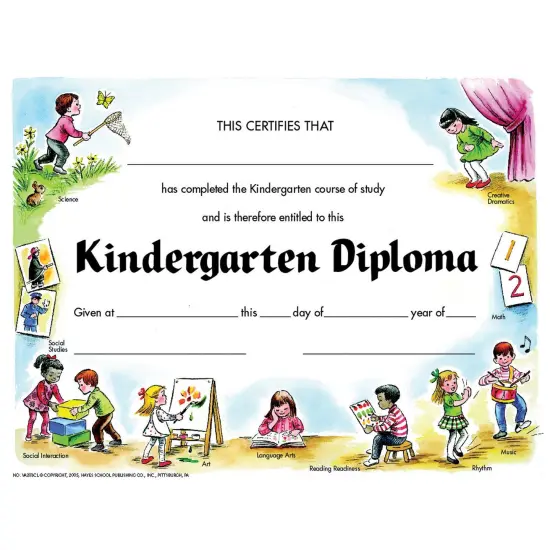 Kindergarten Diploma, Pack of 30, 8.5" x 11" {1}