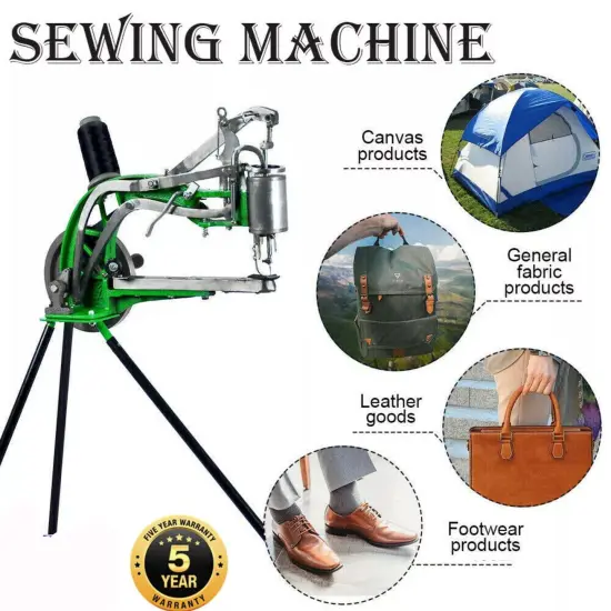 Kitcheniva Shoe Repair Sewing Machine Hand Cobbler Dual Leather Cloth Cotton Nylon Thread Crafts {2}