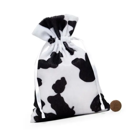 Plush Animal Faux Fur Storage Bags 5" x 8" {4}