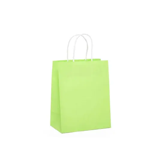 Sturdy Bright Matte Shopping Bag with White Interior 10" x 5" x 13" {2}