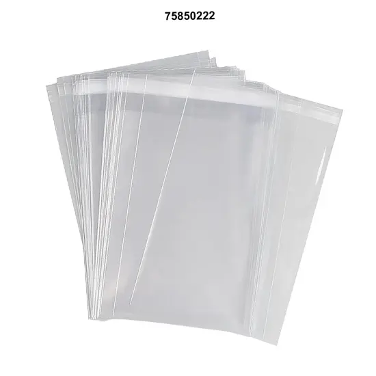 Self-Seal Poly Bags with Lip & Tape 1.2 Mil 3 7/8'' x 5 1/4'' {2}