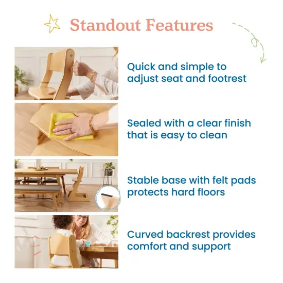 Grows with Me Chair, Transitional Chair Natural {4}