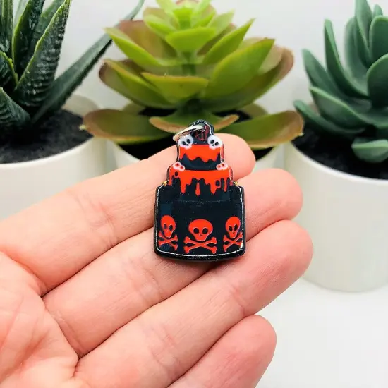 Punk Bloody Birthday Cake Charms, 36x21mm {2}