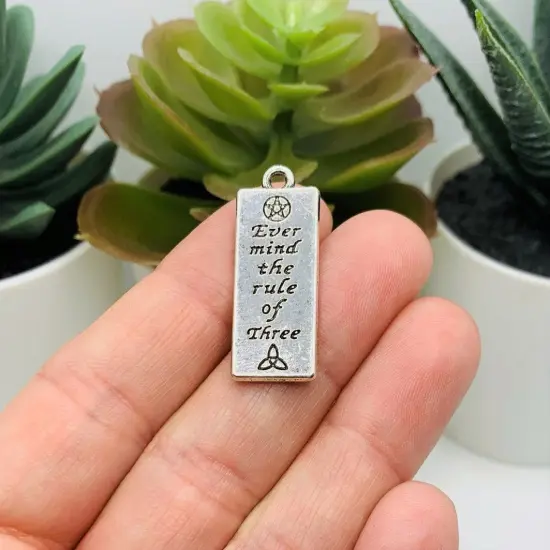 Silver Ever Mind the Rule of Three Wiccan Charms {2}