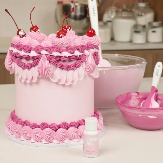 20ml Baby Pink Oil Based Colouring for Vibrant Buttercream Ganache Fondant Cake Batter and More {5}