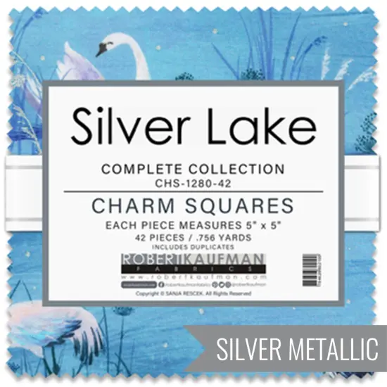 Silver Lake 5" Square Pack (Charm Pack / Charm Square) by Sanja Rescek for Robert Kaufman (CHS-1280-42) {1}
