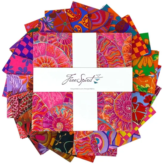 Kaffe Fassett 10" Square Pack (Layer Cake / 10" Charm) in 2024 Hot by Kaffe Fassett Collective for Free Spirit (FB610GP.AUG24HOT) {1}