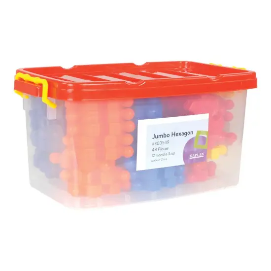 Joyn Toys Jumbo Hexagon Manipulative Set - 48 Pieces {6}