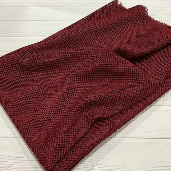 Mesh Fabric - Maroon {1}