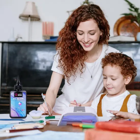 LET'S RESIN UV Resin Soft Type, 100g Elastic&Bendable Crystal Clear Ultraviolet Epoxy Resin, Low Shrinkage UV Resin Kit for Crafts, Jewelry Making, Decoration {6}