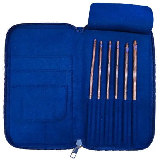 My Two Ladies | Crochet Hook Set | Rosewood | Sizes E, F, G, 7, H, I | w/custom case {4}