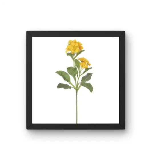 24" Artificial Yellow Primrose Spray | Lifelike Faux Floral Stem for Arrangements {3}