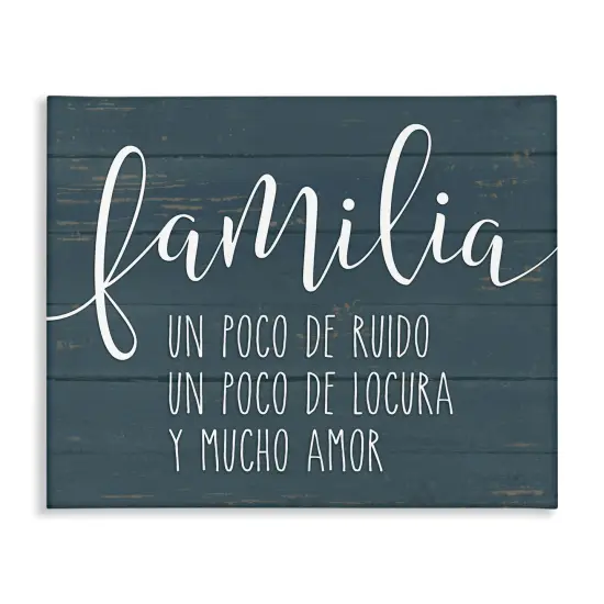 Stupell Industries Familia Y Mucho Amor Canvas Wall Art {1}