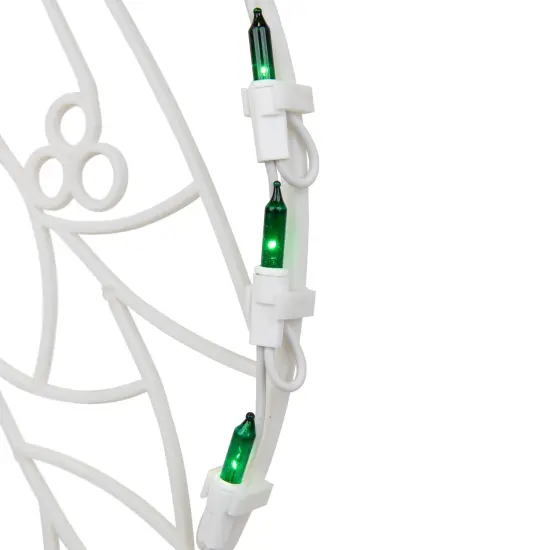 Northlight Lighted Wreath Window Silhouette Christmas Decoration - 16" White {7}