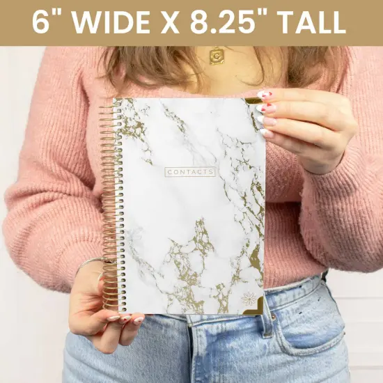 bloom daily planners Contact Book, Marble Gold Stamp {6}