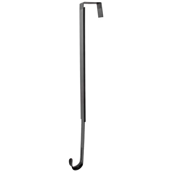 Northlight Adjustable Over the Door Metal Christmas Wreath Hanger - 15" to 25" Black {6}