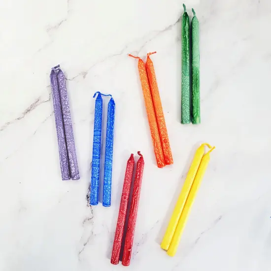 Rite Lite Premium Frosted Menorah Hanukkah Candles - 5.25" - Multicolor - 45ct {5}