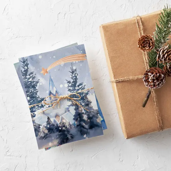 Religious Christmas Greeting Cards Boxed Set of 24 Nativity-Themed Holiday Notecards Featuring 12 Inspirational Designs, Perfect for Faithful Festive Wishes {2}