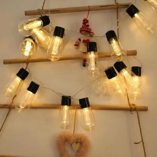 10 LED Outdoor String Lights Warm White Warm white {2}