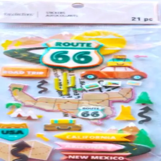 Recollections Route 66 Dimensional Stickers {1}