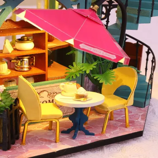 Miniature Wizardi Roombox Kit - Dessert Cafe Dollhouse Kit {6}