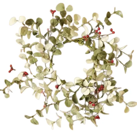Winter Silver Dollar Wreath 16" {1}