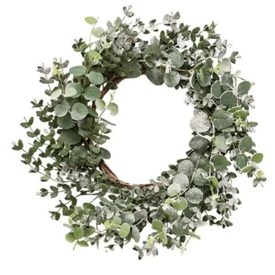Snowy Eucalyptus Wreath 22" {1}