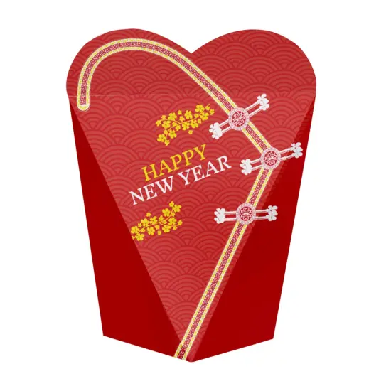 Big Dot of Happiness Lunar New Year Party Favors - Gift Heart Shaped Favor Boxes for Women - Set of 12 {3}