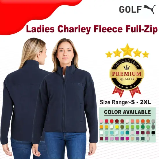 Puma Golf&reg; Ladies Charley Fleece Full-Zip PUMA BLACK {4}