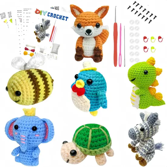 7-Piece DIY Crochet Kit for Beginners {1}