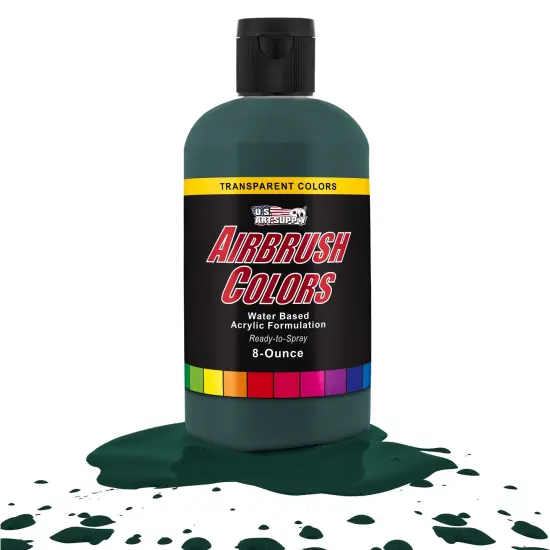 Phthalo Green, Transparent Acrylic Airbrush Paint, 8 oz. {1}