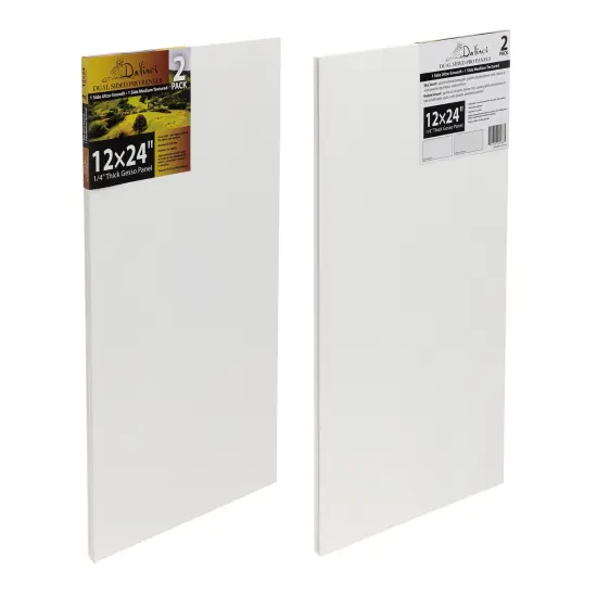 Jerry's Artarama Da Vinci Dual Sided Pro Panel Board - 2-Pack, 12x24" 6mm Deep Panels for Painting - Archival, Acid-Free Art Supplies - Ultra-Smooth & Medium Textured Paint Surfaces {3}