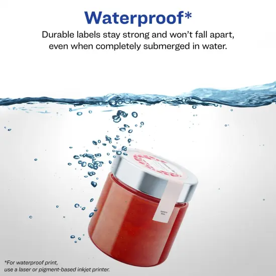 Avery Durable Waterproof Wraparound Labels with Sure Feed, 2-3/8" x 8" {2}