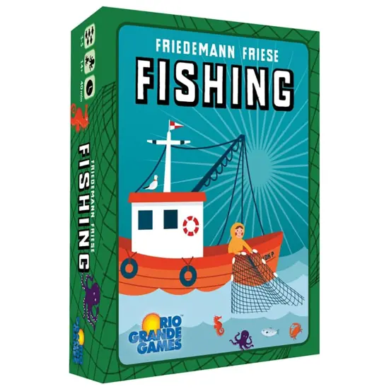 Rio Grande Games: Fishing - Trick Taking Card Game, Ocean Theme, Card Drafting & Point Collection, Ages 14+, 3-5 Players, 30-60 Mins {1}