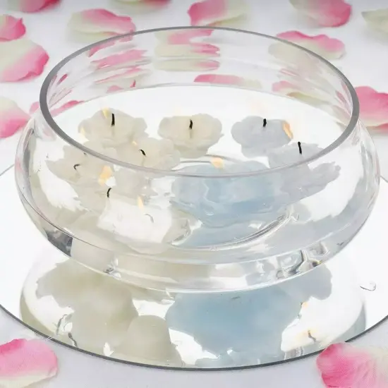 10 pcs 7" wide Floating Candle GLASS HOLDER BOWLS VASES Wedding Centerpieces {2}