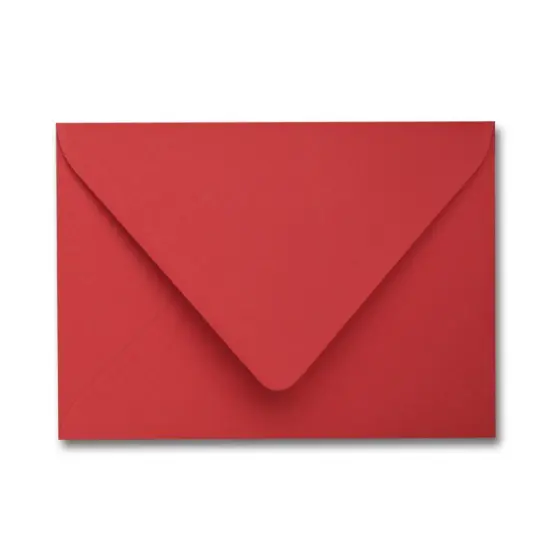 Colorplan BRIGHT RED - 91 Lb. / 135 gsm / 8 pts Matte Premium Cardstock Paper Text A2 Euro Flap Envelopes Bulk Pack of 250 {1}