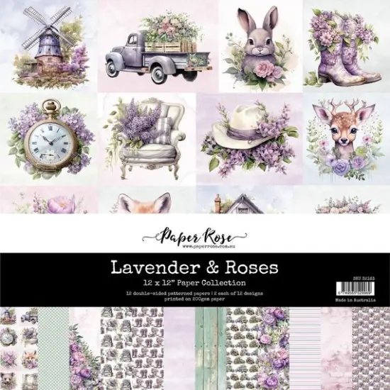 Paper Rose Lavender & Roses 12x12 Paper Collection 32163 {1}