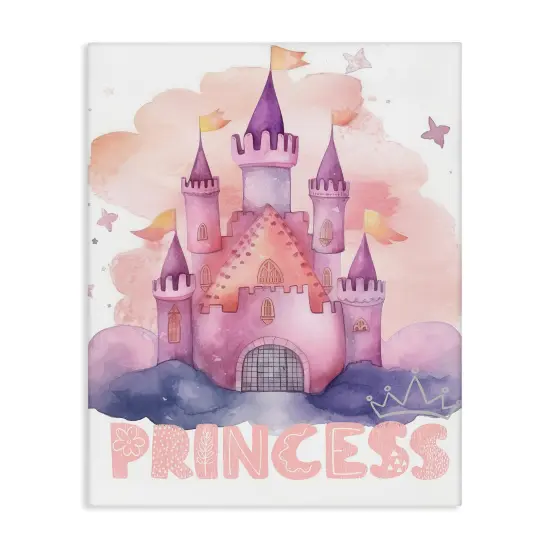 Stupell Industries Pastel Princess Castle Canvas By Jesse Keith {1}