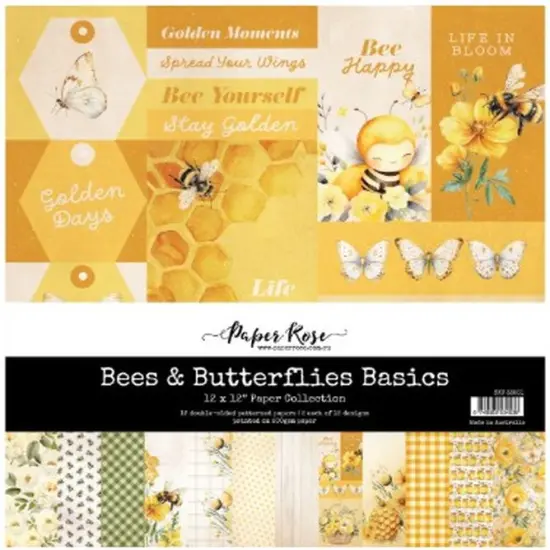 Paper Rose - Bees & Butterflies Basics 12x12 Paper Collection {1}