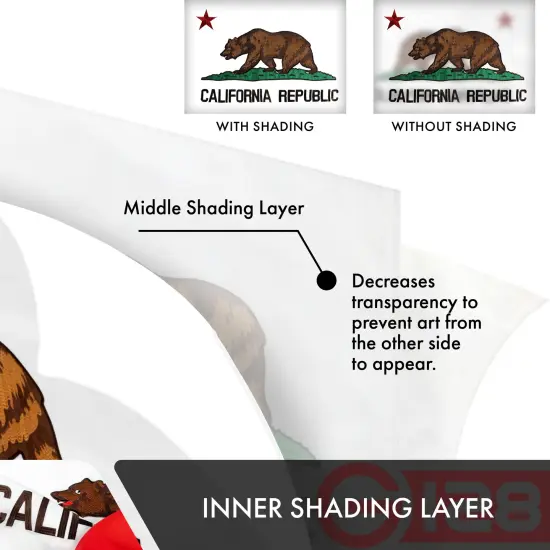 California State Flag 210D Embroidered Polyester 3x5 Ft - Double Sided 3ply {6}