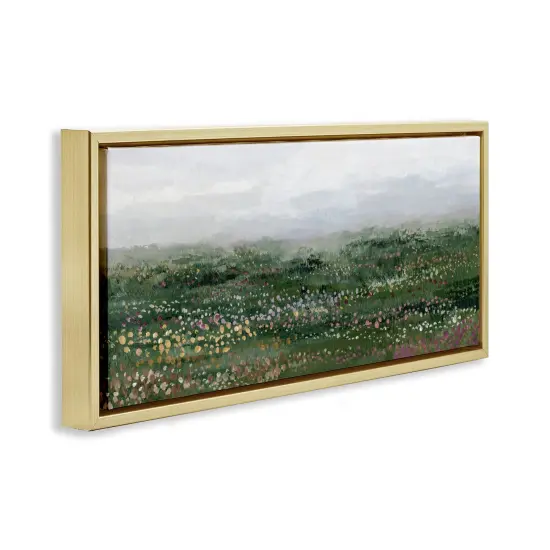 Stupell Industries Dotted Rural Meadow Scene Floating Frame By Hannah Dawson {3}