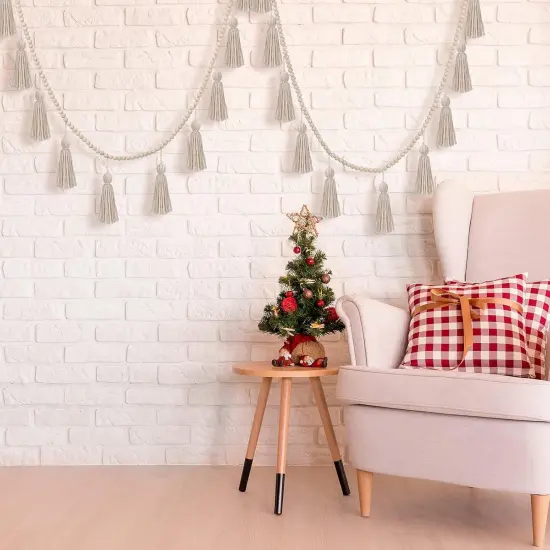 Boho Tassel Garland Decor Wooden Bead Garlands 9.8ft(Classic Color) {3}